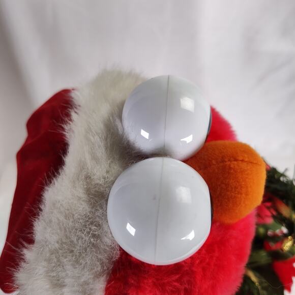 Vintage Telco Elmo Christmas Motionette 16in 1998 Santa Hat Moving Sesame - Picture 9 of 17